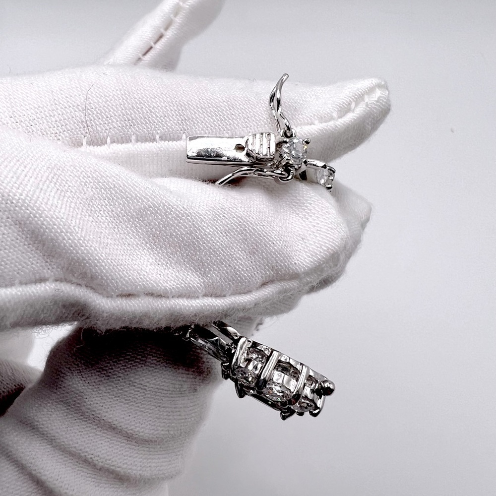 Sterling 8” Marquise & Round Cz Bracelet - Picture 8 of 17